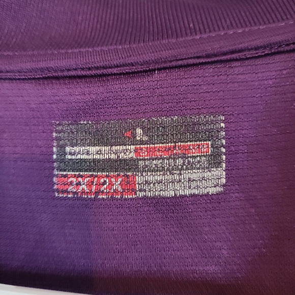 (1420) Clemson Tiger's Short Sleeve  3 Button Polo Shirt, Size: 2XL, Purple - Picture 5 of 10